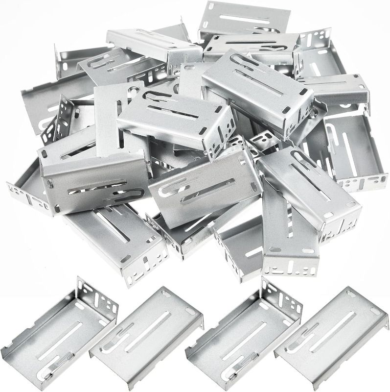 Photo 1 of 20 Pairs 40 Pcs Heavy Duty Rear Mounting Brackets for Drawer Slide Drawer Runner Width 1.77 Inch(45mm) for Soft Close Cabinet Drawer Slides, Full Extension Ball Bearing Side Mount Drawer Tracks