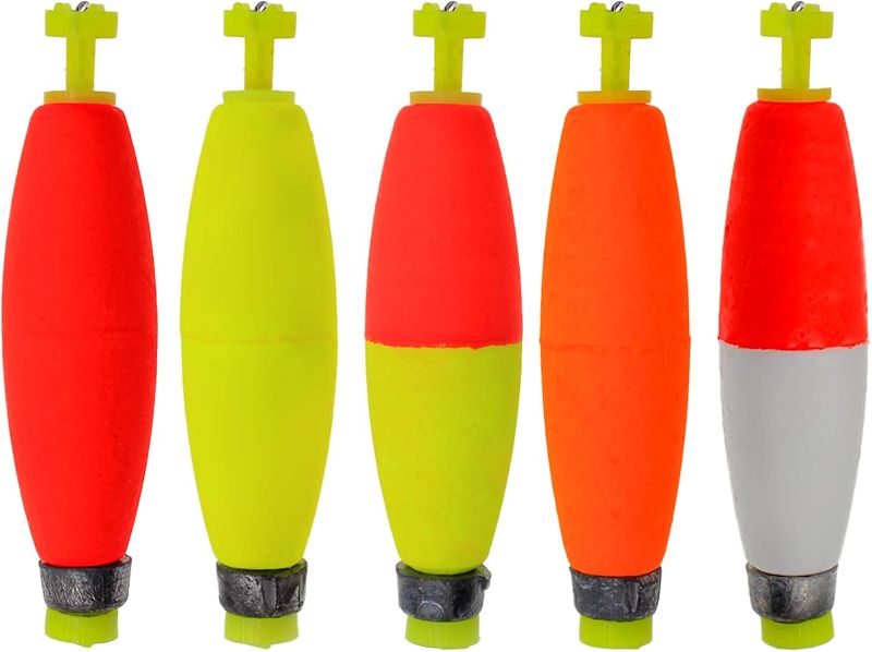 Photo 1 of 20PCS Fishing Floats Fishing Bobbers, Oval Foam Fishing Floats Slip Bobbers Fishing Floats Accessories for Trout Bass Fishing