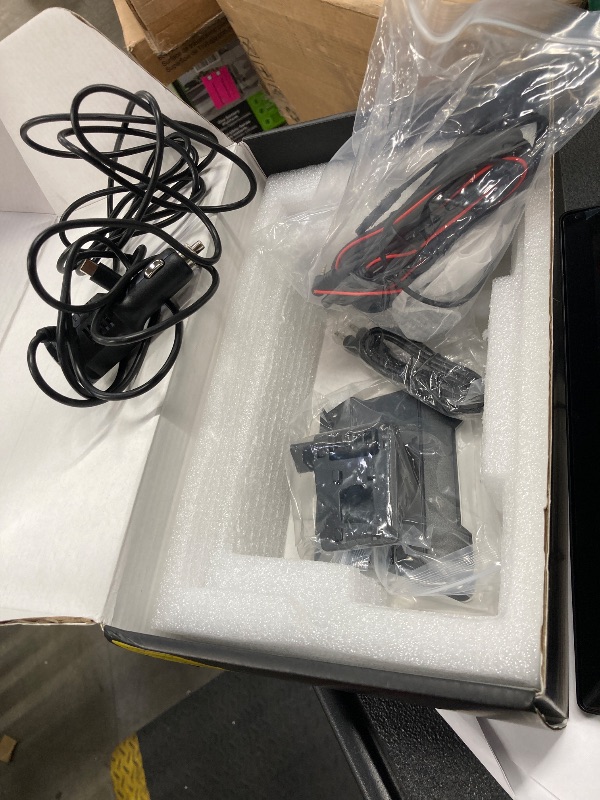 Photo 1 of **missing parts**Wireless CarPlay Screen - 9'' Portable Car Stereo with 4K Dash Cam, 1080P Backup Camera, Satellite Radio, Apple CarPlay & Android Auto, GPS Navigation/AirPlay/Voice Control.Not memory.