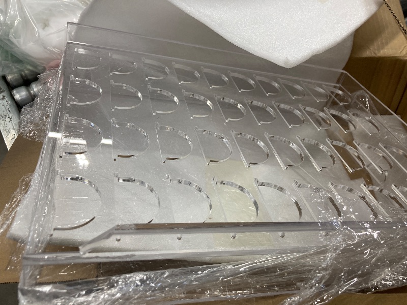 Photo 1 of **Has chip on corner- see pic**BXINREDA Acrylic Coffee Pod Organizer for Nespresso Vertuo Pod Holder 40 Pods Clear Vertuo Pod Storage Drawer (1 Tier)