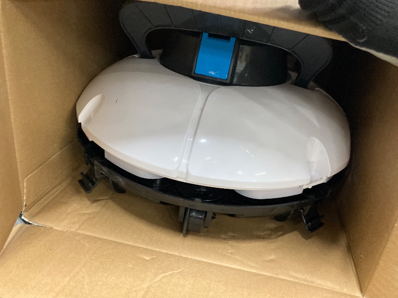 Photo 1 of (2025 Upgrade) Cordless Robotic Pool Cleaner, Winny Pool Cleaner Automatic Pool Vacuum with Dual Filters, 80 Mins Runtime, Ideal for Flat Above Pools Up to 645 Sq.Ft (White and Blue) *Use for parts*
