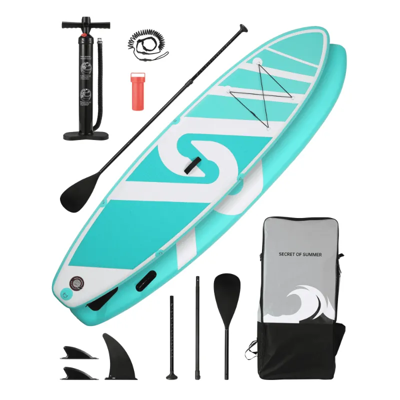 Photo 1 of **MISSING PARTS/NO PADDLE OR PUMP**Naipo Inflatable Paddle Board 10FT Stand up Paddle Board 10' SUP 6 in.Thick Board Carry Bag & Fast Pumping Green
