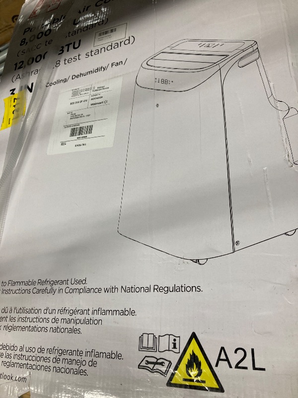 Photo 1 of **DAMAGED WINDOW KIT**Accreate 8,000 BTU Portable Air Conditioner - 3-In-1 Cooling, Fan & Dehumidifier for Spaces Up to 350 Sq.Ft, No-Drain Design, Compact & Quiet, Ideal for Home & Office