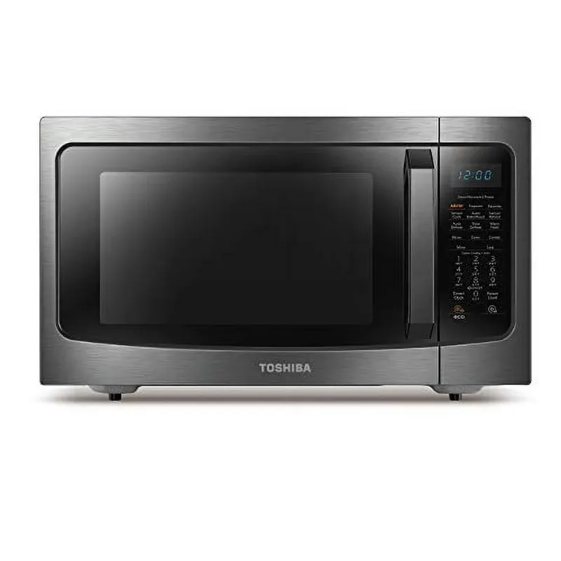Photo 1 of  *** the turntable is missing***Toshiba 1.5 cu. ft., 1000 Watts Multi-Functional Microwave Oven, Smart Sensor, ML-EC42P(BS), Black Stainless Steel
