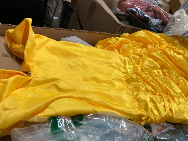 Photo 1 of   * ONLY THE DRESS**Avady Princess Costume for Toddler Girls Layered Off Shoulder Dress Up Halloween Outfits Yellow