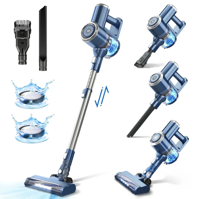 Photo 1 of **MISSING ATTACHMENTS AND POWER PLUG**Prettycare Cordless Stick Vacuum Cleaner Lightweight Upright for Carpet Hard Floor Pet Hair W200