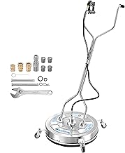 Photo 1 of 24" Pressure Washer Surface Cleaner with Dual Handle, 4 Wheels, Stainless Steel Power Wash Surface Cleaner Attachment,