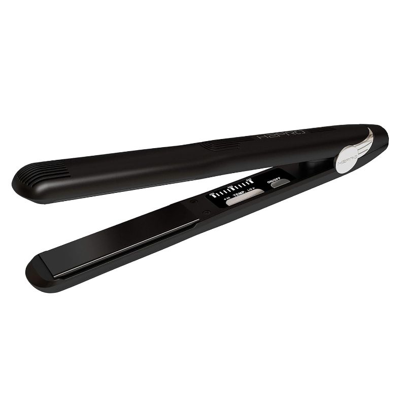 Photo 1 of **NO BOX**H2PRO Black Diamond 1 Inch Tourmaline Ceramic Straightening Iron - Cutting Edge Professional Flat Iron for All Hair Types
