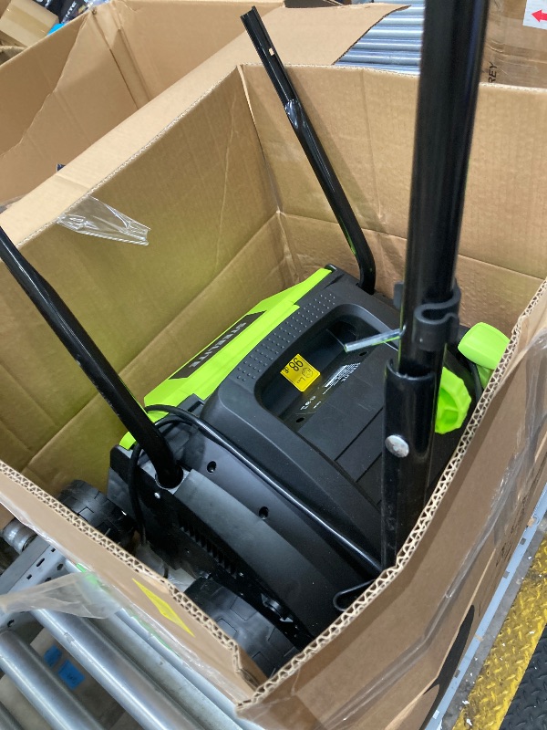 Photo 1 of 2-in-1 16-Inch Dethatcher & Scarifier Electric Corded, 15 Amp Copper Motor, Electric Lawn Dethatcher with 5-Position Depth Adjustment, 14.5 gal Thatch Bag,Walk Behind for Yard Lawn Garden Care