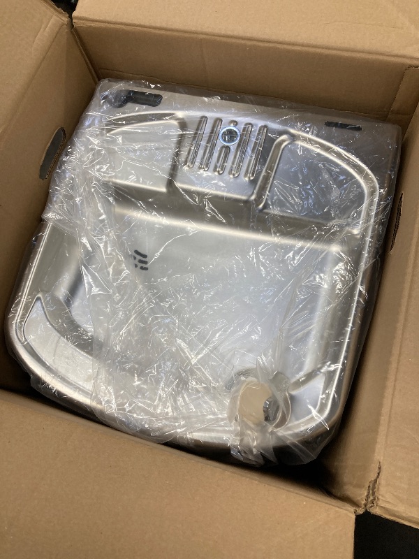 Photo 1 of ***(MISSING BACK PANEL)*** 
Elkay EZS8WSLK EZH2O Bottle Filling Station with Single ADA Cooler, Non-Filtered 8 GPH, 46.30 x 18.30 x 19.00 inches, Light Gray Granite