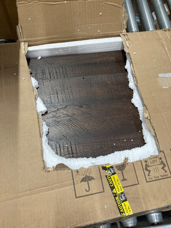 Photo 1 of ***(PARTS ONLY -SELLING AS PARTS ONLY -ONE DRAWER FRONT BROKEN/CRACKED SEE ALL PHOTOS)*** 
Farmhouse TV Stand for 65 Inch TV, Entertainment Center with Storage