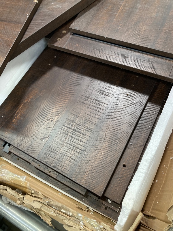 Photo 1 of ***(PARTS ONLY -SELLING AS PARTS ONLY -ONE DRAWER FRONT BROKEN/CRACKED SEE ALL PHOTOS)*** 
Farmhouse TV Stand for 65 Inch TV, Entertainment Center with Storage