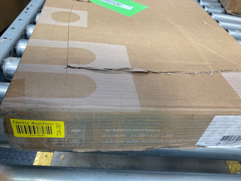 Photo 1 of ***DAMAGE, SLITS/CUTS IN FABRIC -SELLING AS IS *** Ottoman Storage Bench 45 Faux Leather 165L Oversized Storage Folding Chest Footrest Padded Seat for Bedroom ***SLITS/CUTS IN FABRIC -SELLING AS IS ***