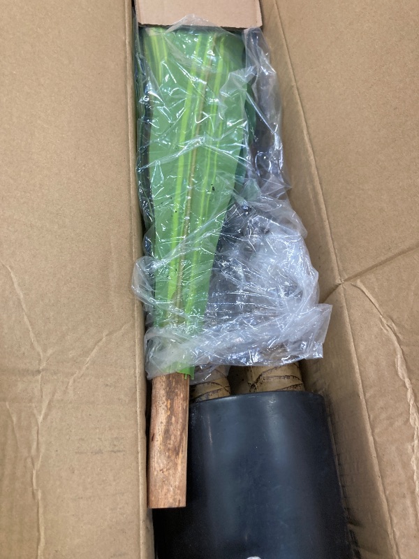 Photo 1 of ***(MISSING SOME GREENERY, SOME PEBBLES IN BOTTOM OF POT LOOSE, WICKER PLANTER BASKET NOT INCLUDED)*** WOKERUI 48” Artificial Dracaena Tree in Black Planter Pot