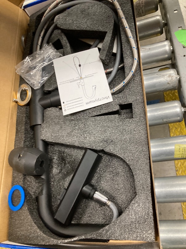 Photo 1 of **PARTS ONLY**Black Kitchen Faucets with Pull Down Sprayer,Waterfall Kitchen Sink Faucet,Commercial Utility Stainless Steel Kitchen Faucets,Single Handle Kitchen Sink Faucet with Pull Do