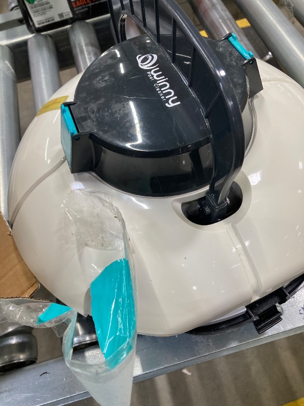 Photo 1 of (2025 Upgrade) Cordless Robotic Pool Cleaner, Winny Pool Cleaner Automatic Pool Vacuum with Dual Filters, 80 Mins Runtime, Ideal for Flat Above Pools up to 645 Sq.ft (White and Green)
