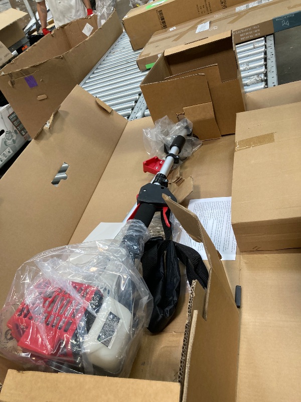 Photo 1 of   PARTS ONLY....Electric Cordless Weed Eater, Grass Trimmer, Weed Wacker with 2*2000mAh Batteries, Lawn Edger Brush Cutting Machine Adjustable Handle & 3 Types Blades
