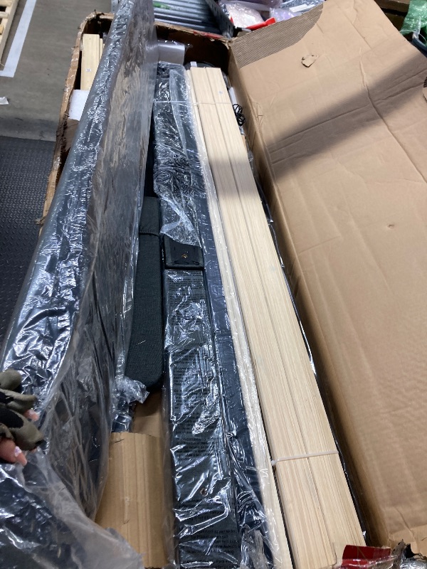 Photo 1 of ***(DAMAGE -PARTS ONLY -SELLING AS IS )***
Queen Size Lift Up Storage Bed Frame, Height Adjustable Storage Headboard with Charging Station, LED Lights Upholstered Platform Bed, Wooden Slat Support, No Box Spring Needed, Noise-Free, Dark Grey