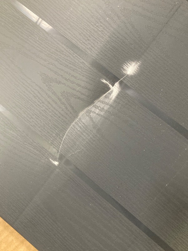 Photo 1 of ***TOP LID CRACKED, SELLING AS IS ONLY*** 
Ktaxon Outdoor Garden Plastic Storage Deck Box Chest Tools Black Grey