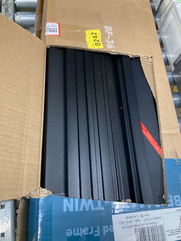 Photo 1 of **MISSING PARTS**ZUNMOS 14 Inches Twin Bed Frame, Heavy Duty Metal Platform with Storage Space Under Frame, No Box Spring Needed Twin Size Bed Frame, Black
