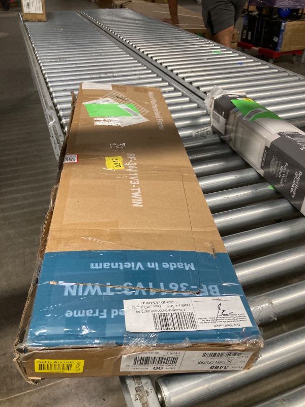 Photo 1 of **MISSING PARTS**ZUNMOS 14 Inches Twin Bed Frame, Heavy Duty Metal Platform with Storage Space Under Frame, No Box Spring Needed Twin Size Bed Frame, Black