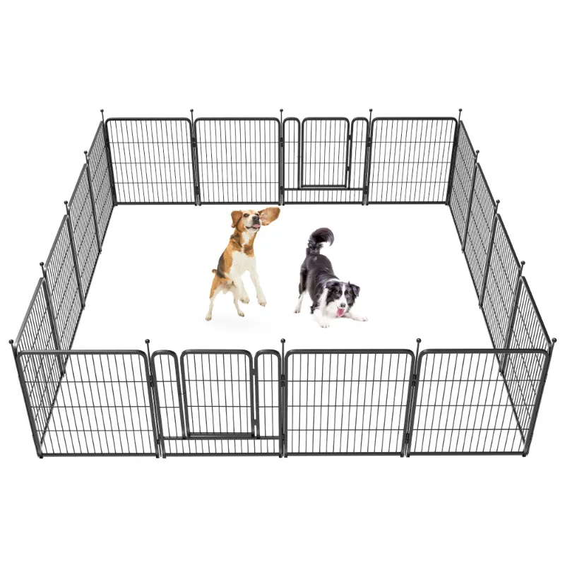 Photo 1 of **PARTS ONLY**FXW Rollick Dog Playpen for Courtyard, RV Camping, 32'' 16 Panels for Medium Dogs, Black
