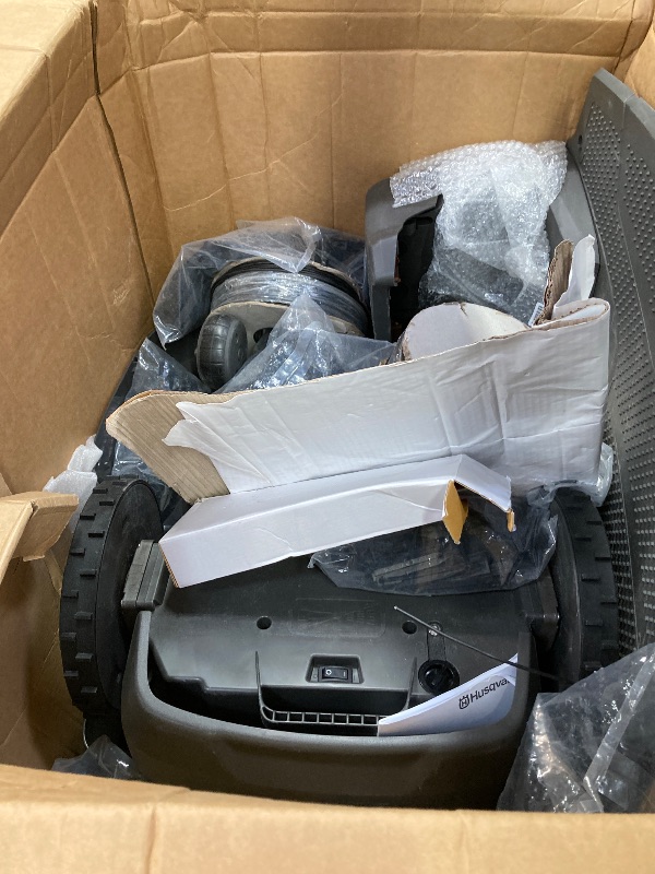 Photo 1 of ***(SELLING AS PARTS ONLY -DAMAGED)***   Husqvarna Automower 430XH Robotic Lawn Mower with GPS Assisted Navigation, Automatic Lawn Mower with Self Installation, Ultra-Quiet Smart Mowing Tech for Medium to Large Yards (0.8 Acre) 967852945