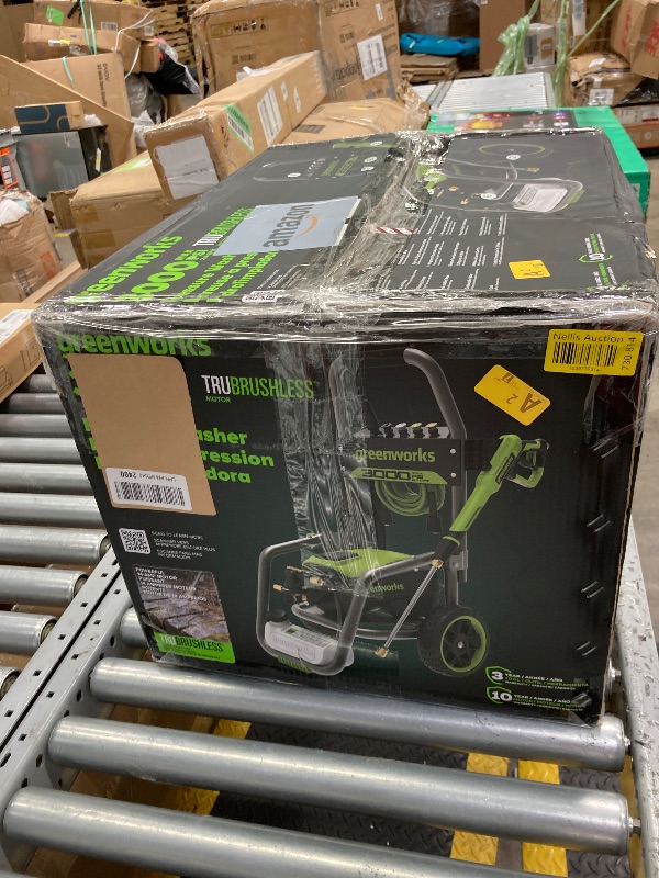 Photo 1 of ***PARTS ONLY***
Greenworks Pro Brushless 3000 PSI (CSA Certified) 2.0 GPM Max / 1.1 GPM Electric Pressure Washer (Foldable Handles, Rugged Steel Frame, 25 FT Hose, 35 FT GFCI Power Cord)
