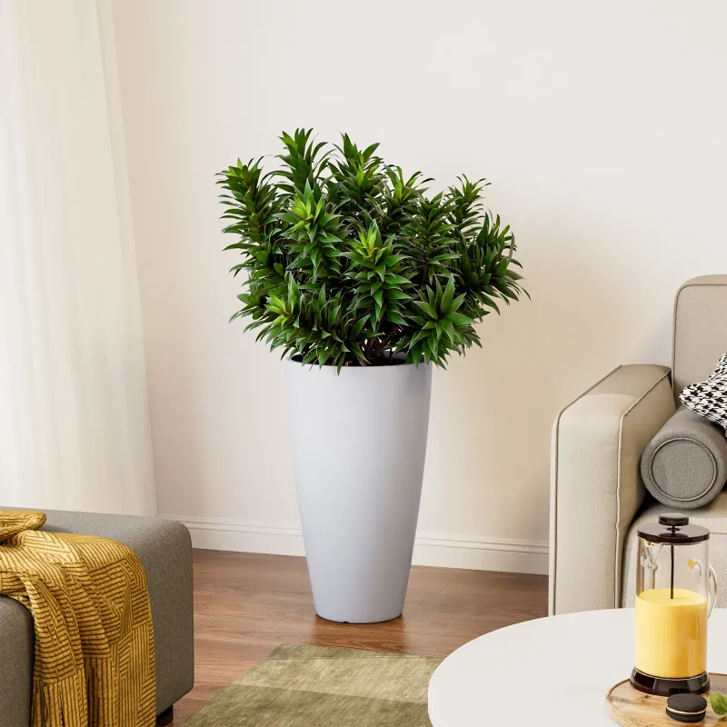 Photo 1 of 21 inch Tall Planters for Outdoor Plants all Plant Pots with Drainage Hole,Large Flower Pots for Indoor Front Porch Garden Home Patio,White
