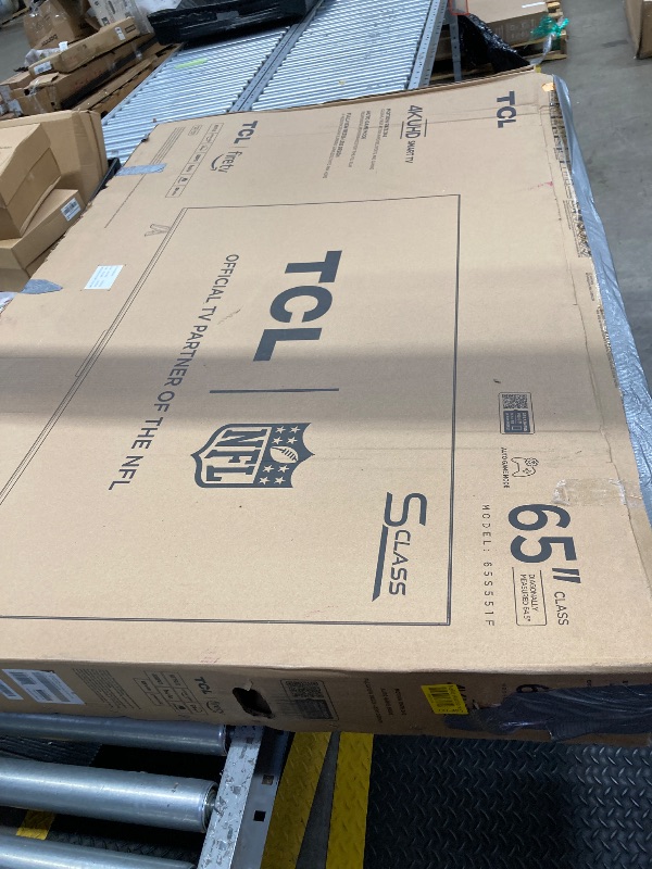 Photo 1 of **PARTS ONLY/BROKEN SCREEN**TCL 65-Inch Class S5 UHD 4K LED Smart TV with Fire TV (65S551F, 2024 Model), Dolby Vision, HDR PRO+, Dolby Atmos, Alexa Built-in with Voice Remote, Apple AirPlay 2 Compatibility, Streaming Television