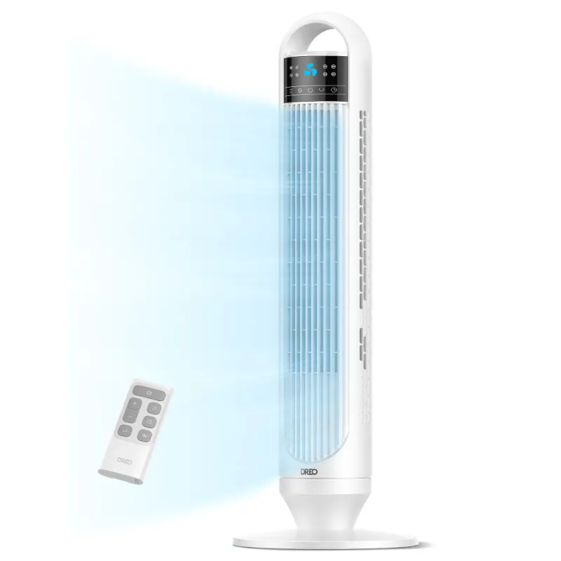 Photo 1 of ***(DAMAGE -STAND CRACK/BROKE ...SELLING AS IS) *** 
Dreo Tower Fans for Home, 32" Standing Floor Fan, 26 ft/s Bladeless Fan with Remote, 90° Oscillating, 3 Modes, 3 Speeds, LED Display, 8H Timer, Quiet Room Fan
