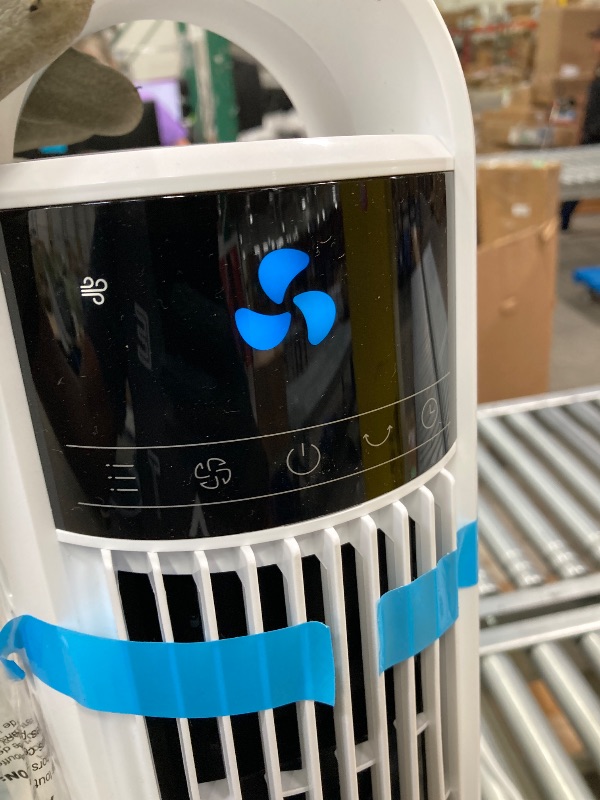 Photo 1 of ***(DAMAGE -STAND CRACK/BROKE ...SELLING AS IS) *** 
Dreo Tower Fans for Home, 32" Standing Floor Fan, 26 ft/s Bladeless Fan with Remote, 90° Oscillating, 3 Modes, 3 Speeds, LED Display, 8H Timer, Quiet Room Fan
