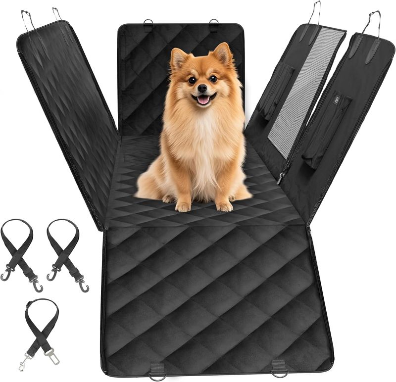 Photo 1 of 
Simple Deluxe Funda de asiento de coche para perro, cómoda funda de instalación con ventana de malla y 3 bolsillos de almacenamiento, hamaca de tamaño...