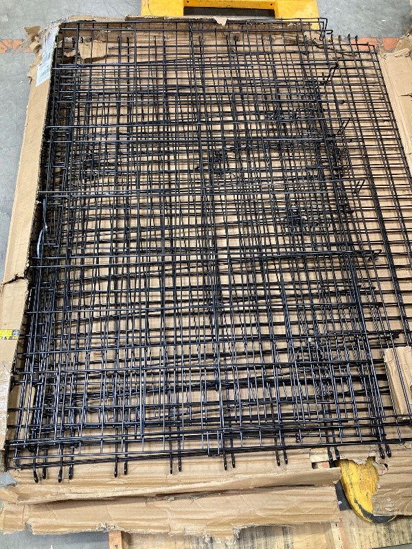 Photo 1 of ***PARTS ONLY - USED, DUSTY/DIRTY, SOME RUST ON WIRE, MISSING BOTTOM -SELLING AS PARTS ONLY***
Midwest Homes for Pets Ginormous Double Door 54-Inch Dog Crate for XXL Dogs Breeds; Great Dane, Mastiff, St. Bernard, Drop Pin Assembly Requires Two People; Div