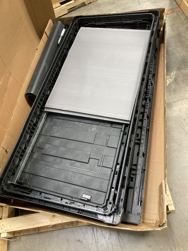Photo 1 of ***PARTS ONLY -UNTESTED, SELLING AS IS)*** Keter Denali 200 Gallon Resin Large Deck Box with Double Wall 20mm Panels - Paintable and Drillable-Organization and Storage for Patio Furniture and Outdoor Items, Grey & Black