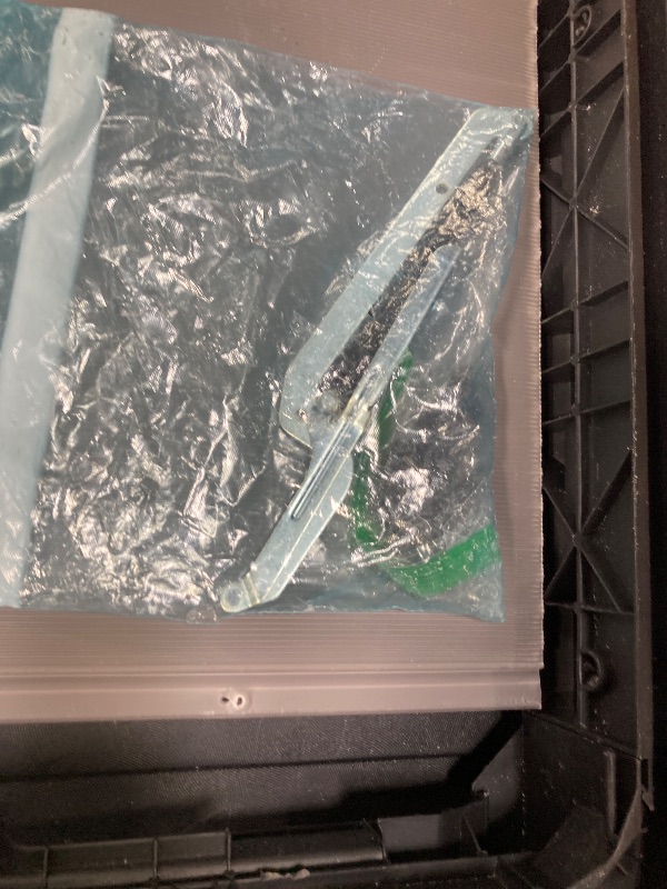 Photo 1 of ***PARTS ONLY -UNTESTED, SELLING AS IS)*** Keter Denali 200 Gallon Resin Large Deck Box with Double Wall 20mm Panels - Paintable and Drillable-Organization and Storage for Patio Furniture and Outdoor Items, Grey & Black