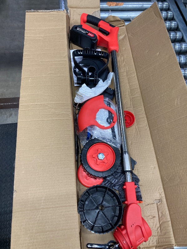 Photo 1 of **MISSING HARDWARE TO ASSEMBLY**Trimmer Cordless Electric Weed Eaters & Weed Trimmer, Weed Lawn Edge Trimmer, Mower with Upgraded Wheels & 2 Batteries