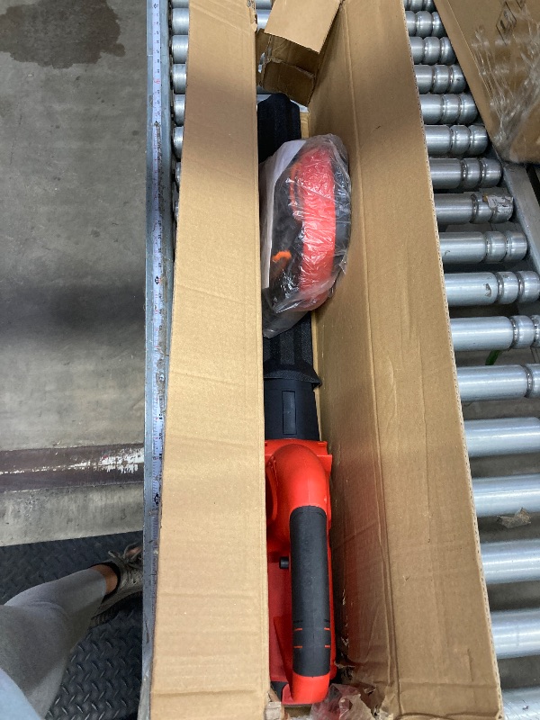 Photo 1 of **MISSING BATTERY CHARGER**21V Hedge Trimmer Cordless with 3.0Ah Battery and Charger, 550W Electric Hedge Trimmer Shrub and Bush Cutting and Trimming, Red