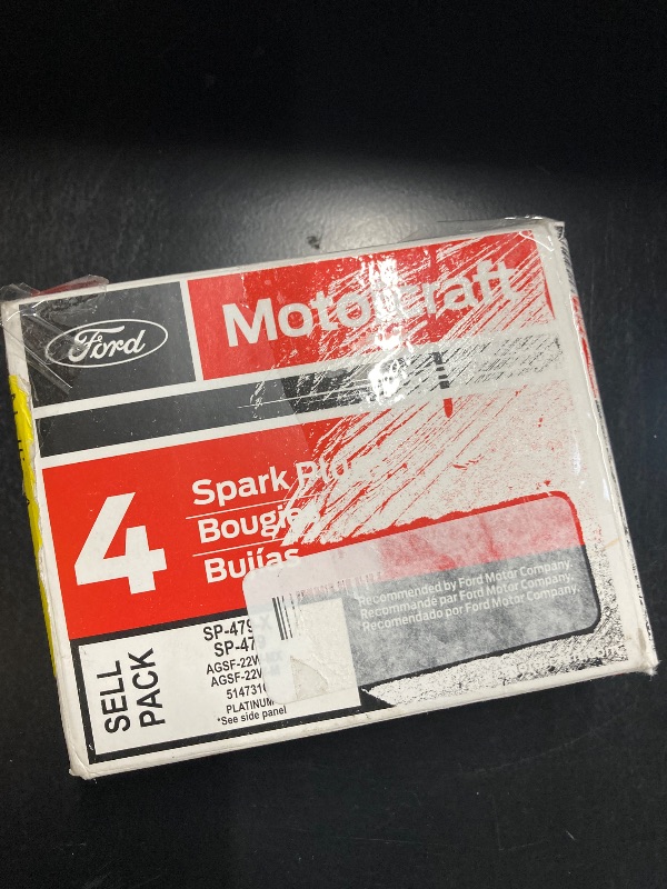 Photo 1 of 1 Pack of 4 Motor craft Platinum Spark Plugs SP479 Compatible with Ford E350 E450 F250 F350 F450 F550 Econoline Super Duty F53 6.8L V10 DG457 3W7Z-12029-AA