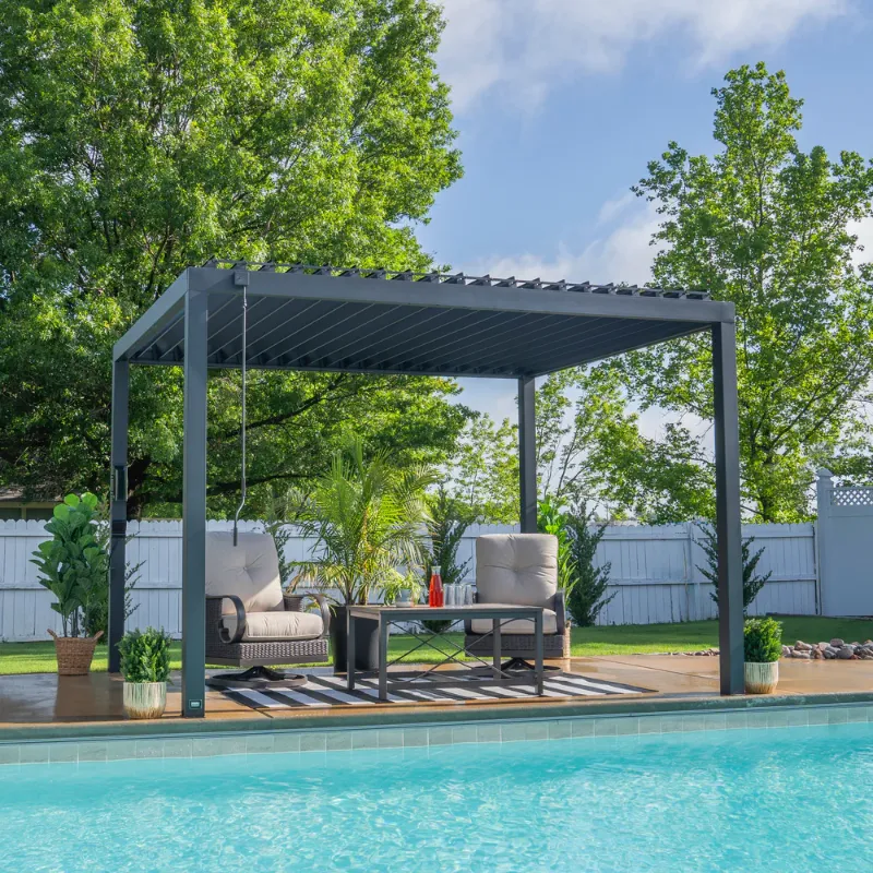 Photo 1 of 12x10 Sarasota Steel Louvered Pergola