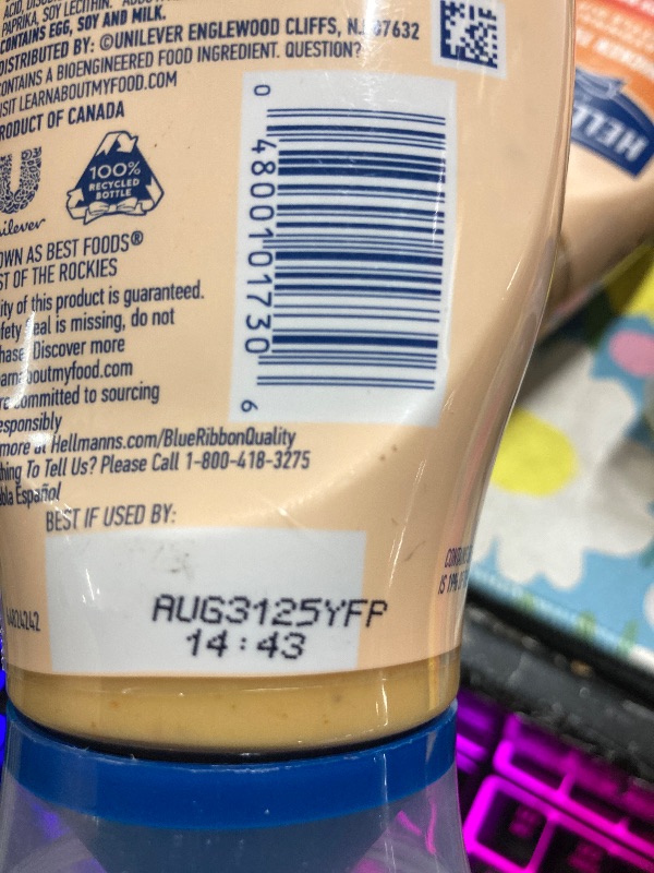Photo 1 of  3 Hellmann's Spicy Ranch Chicken Tender Mayonnaise Style Dip Spicy Ranch Delicious Flavor No Artificial Flavors 11.5 Fl Oz