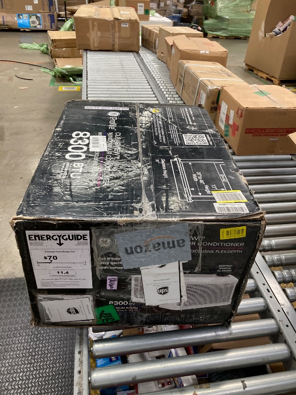 Photo 1 of ***(PARTS ONLY - NO FUNCTIONING PROPERLY -SELLING AS IS )*** 
Profile AHTT08BC Clearview Air Conditioner 8,300, WiFi Enabled, Ultra Quiet for Medium Rooms up to 350 Sq. FT, Full Window View with Easy Installation, Flex-Depth Design, 8300 BTU, White