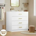 Photo 1 of **NO INSTRUCTIONS**White 4-Drawer Wood Dressers for Bedroom
