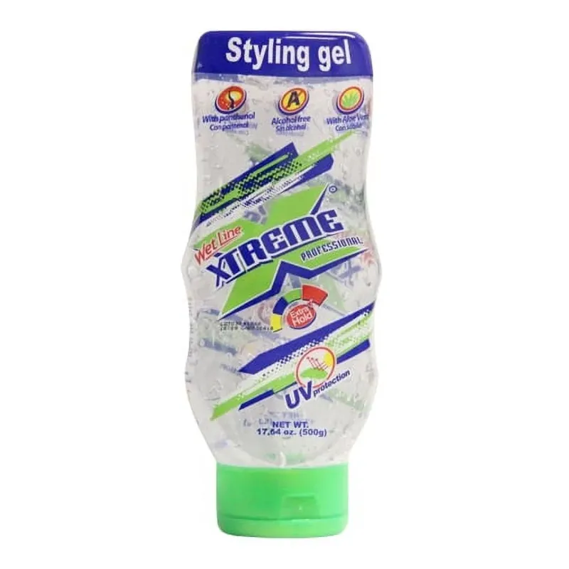 Photo 1 of [12 Bottles in Box] Wet Line Xtreme Professional Uv Protection Extra Strong Hold Hair Styling Gel, 17.64 Oz [Some Caps Broken, May Leak]