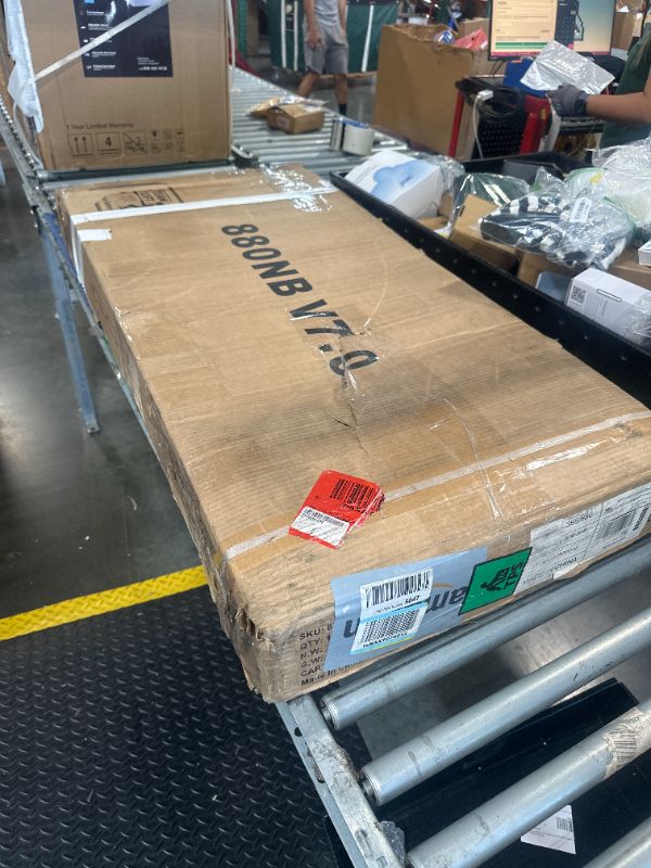 Photo 1 of Portable Treadmills for Home, Electric Walking Pad Treadmill with 12 Preset Programs, 3.0HP Treadmill with Handle for Small Home, Waking Pad,Compact Running Treadmills with 320LBS Capacity(Black), 