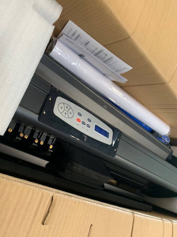 Photo 1 of VEVOR Vinyl Cutter 34Inch Bundle, Vinyl Cutter Machine Manual Vinyl Printer LCD Display Plotter Cutter Sign Cutting with Signmaster Software for Design and Cut,with Supplies, Tools