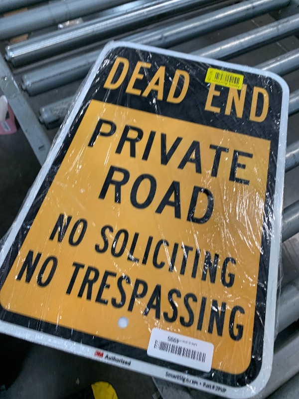 Photo 1 of ****DEAD END PRIVATE ROAD SIGN**** SmartSign 18 x 12 inch “Veteran Parking Only - Thank You For Your Service” Metal Sign with USA Flag Symbol, 63 mil Aluminum, 3M Laminated Engineer Grade Reflective Material, Red, Blue and White
