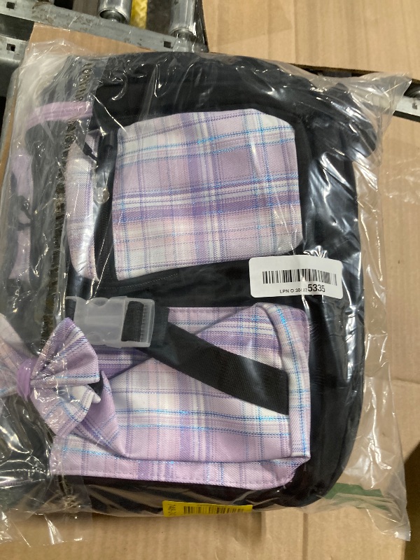 Photo 1 of  Bow Plaid Bookbag for Girls Children 