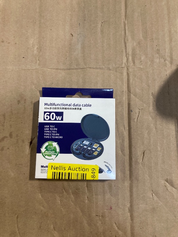 Photo 1 of **MISSING SOME PARTS***ZALUJMUS Multifunctional Data Cable Storage Box Adaptor for USB-C and Micro-USB Devices Universal Data Transfer Cable (White)