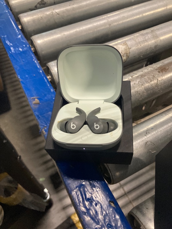 Photo 1 of ***Missing charger***\
Beats Fit Pro - True Wireless Noise Cancelling Earbuds - Apple H1 Headphone Chip, Compatible with Apple & Android, Class 1 Bluetooth®, Built-in Microphone, 6 Hours of Listening Time – Sage Gray
